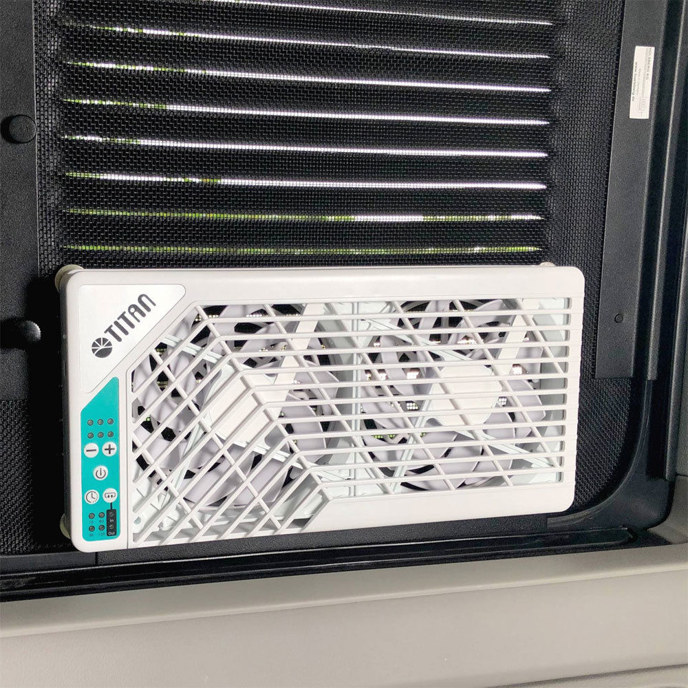 Preview: Titan TTC-SC21/V3 Fenster-Doppellüfter 2x140mm mit Fernbedienung, für Wohnwagen/Wohnmobil