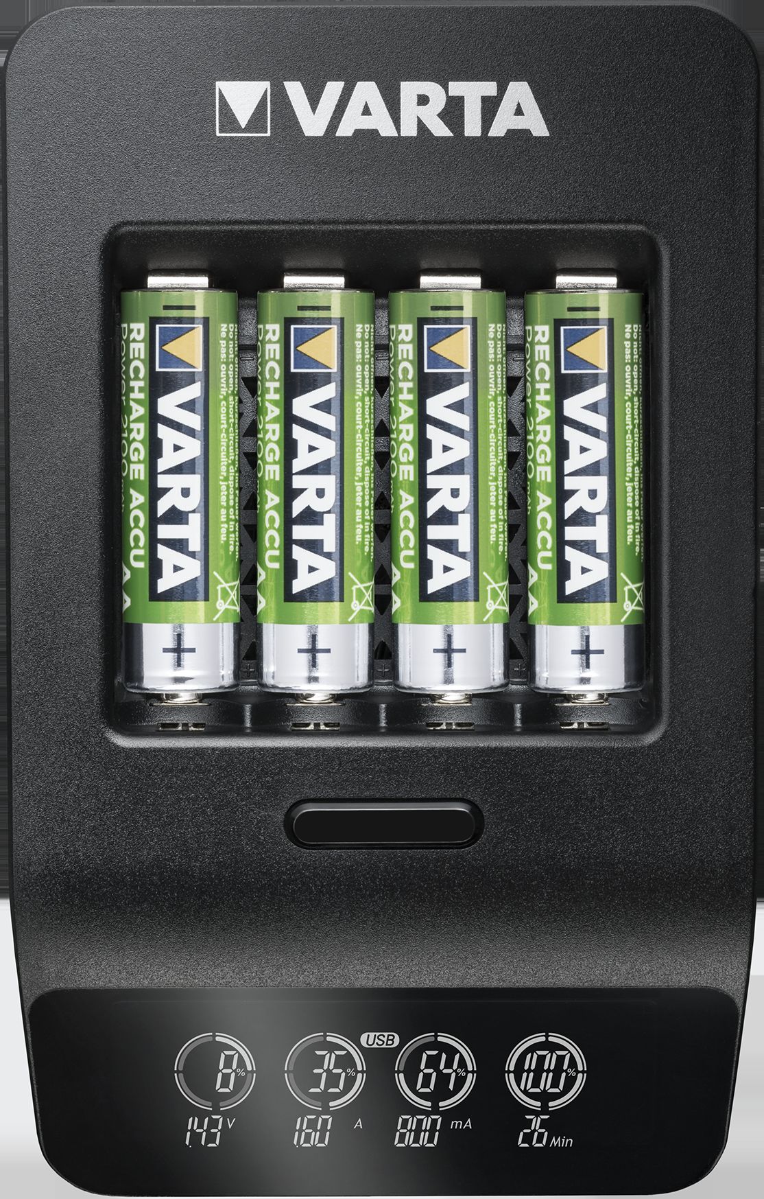 Preview: VARTA LCD Smart Charger+ Batterie Ladegerät inkl. 4x AA Akkus 2100mAh