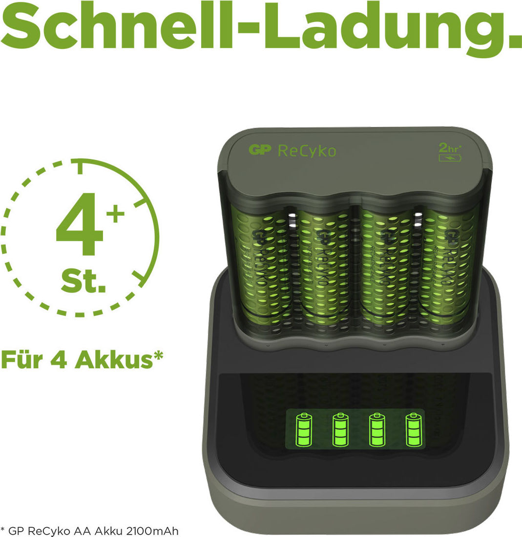 Preview: GP Docking Station mit 4-Port USB Ladegerät inkl. 4 x AA 2.600 mAh NiMH-Akkus