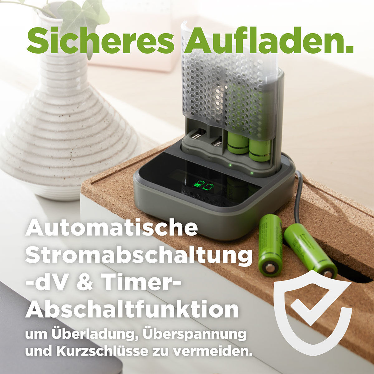 Preview: GP Docking Station mit 4-Port USB Ladegerät inkl. 4 x AA 2.600 mAh NiMH-Akkus