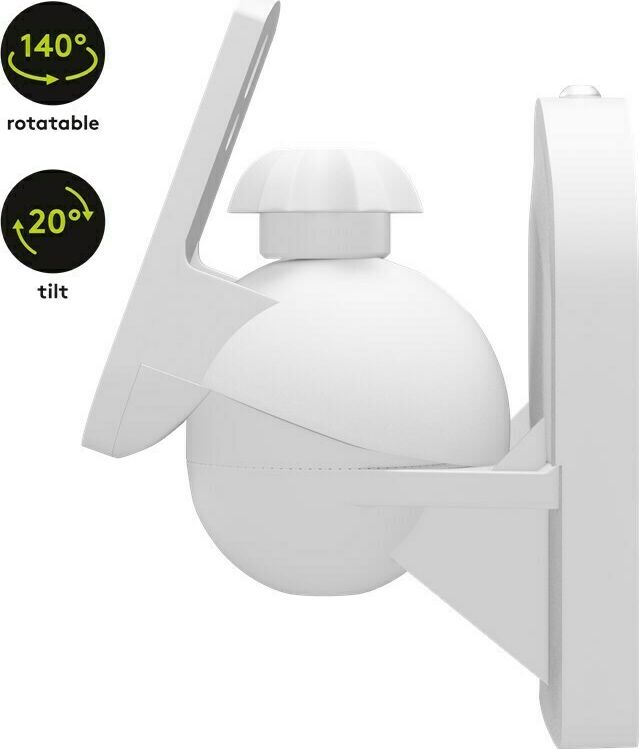 Preview: Lautsprecher Wandhalterung universal; Basic Lautsprecher Wandhalterung universal, Weiß - universal Boxen Halter zur Wandmontage, (schwenkbar und neigbar) für Lautsprecher bis max. 3,5kg, weiß
