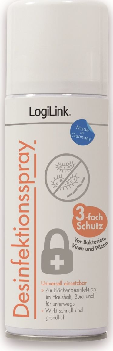 Preview: LogiLink Reiniger Desinfektionsmittel Flächendesinfektionsspray 200ml