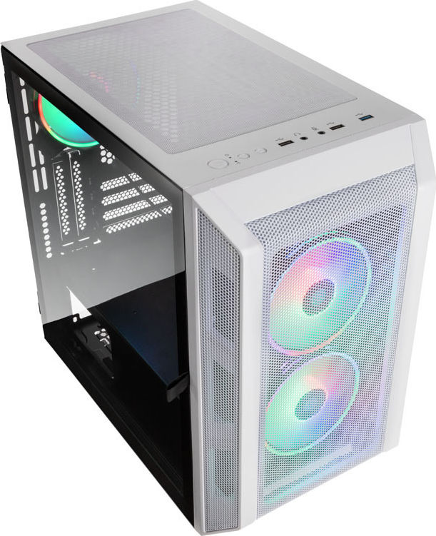 Preview: Kolink Citadel Mesh RGB Micro-ATX Gehäuse - weiß