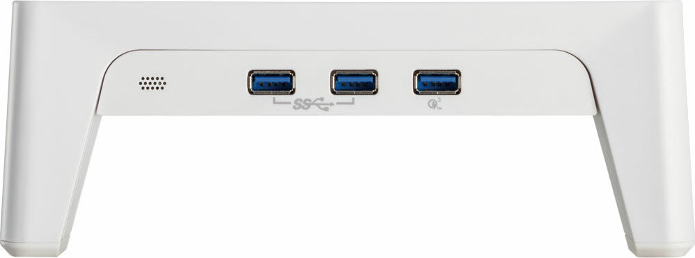 Preview: InLine Monitor Podest+ mit 2x USB 3.0 und QC3 Ladeports, 80mm, max. 15kg