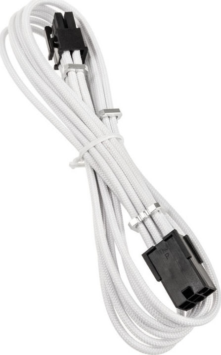 Preview: BitFenix Alchemy 6-Pin-PCIe-Verlängerungskabel, 45 cm, sleeved - weiß