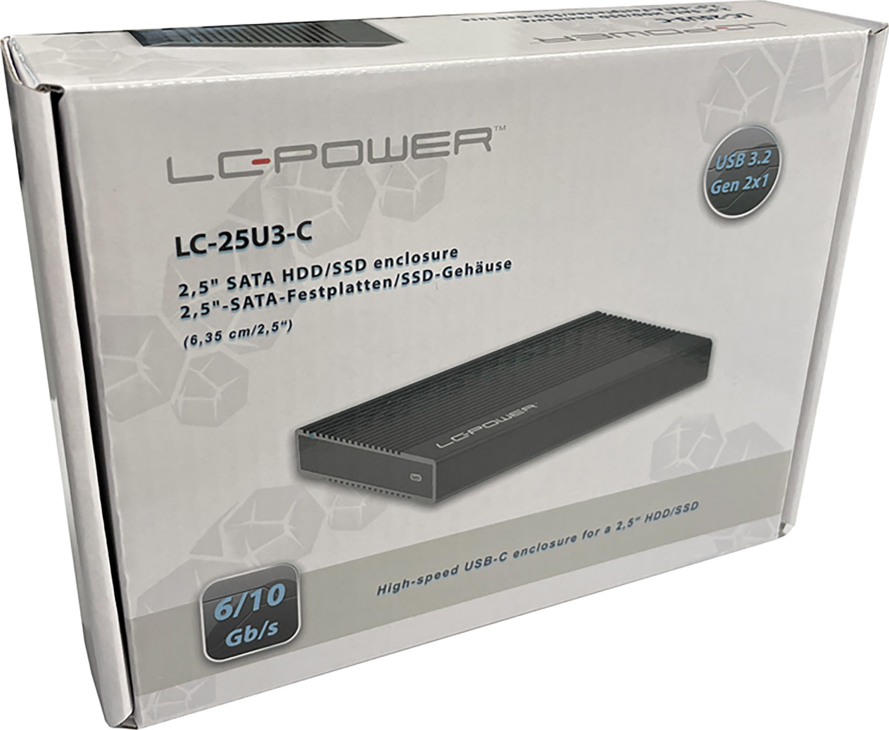 Preview: HDD ACC LC-Power LC-25U3-C Black 2,5 USB-C 3.2