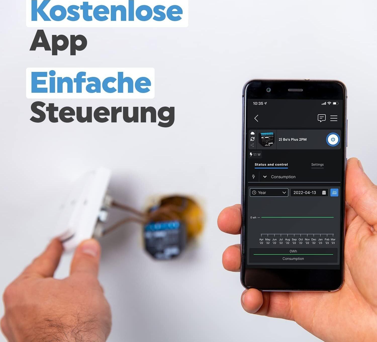 Preview: Home Shelly Plus 2PM Relais Gen2 WLAN Schaltaktor 2x10A(16A) BT Messfunktion