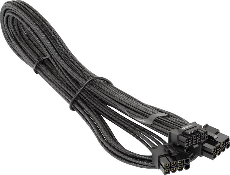 Preview: Seasonic 12VHPWR PCIe 5.0 Adapter Kabel - schwarz
