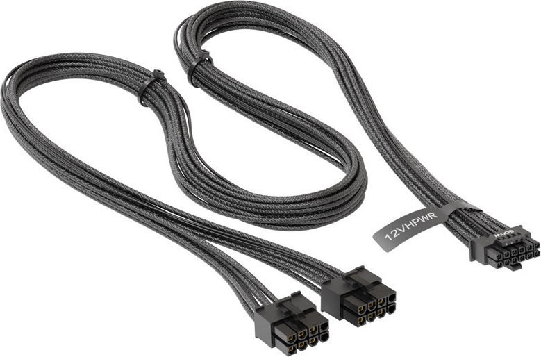 Preview: Seasonic 12VHPWR PCIe 5.0 Adapter Kabel - schwarz