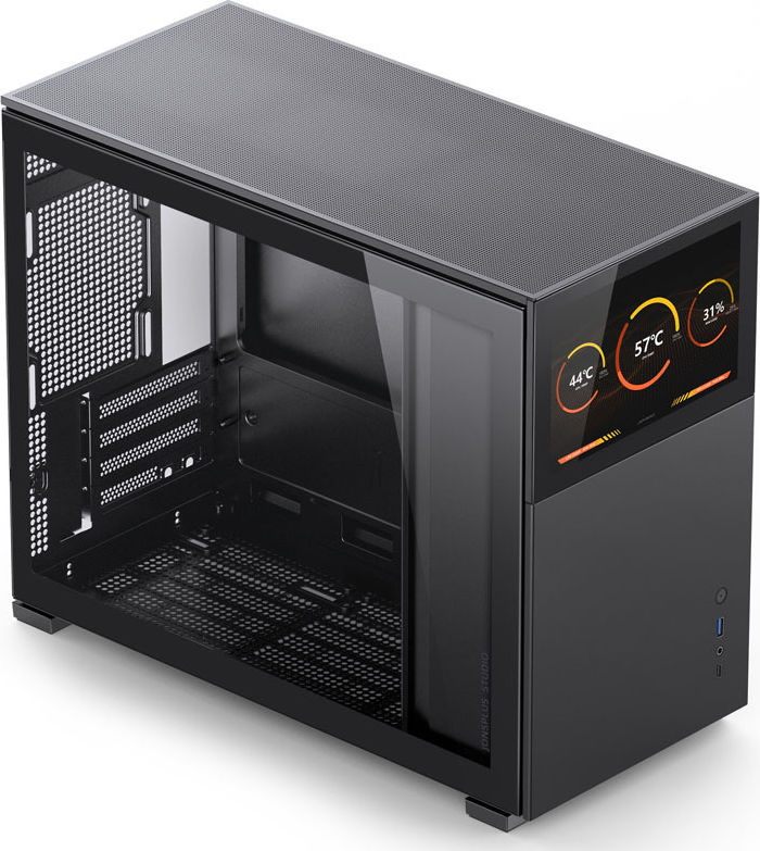 Preview: Jonsbo D31 Screen mATX Gehäuse, Tempered Glass - schwarz