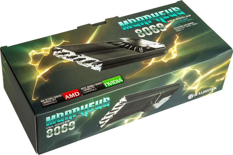 Preview: Raijintek Morpheus 8069 Heatpipe VGA Kühler - schwarz