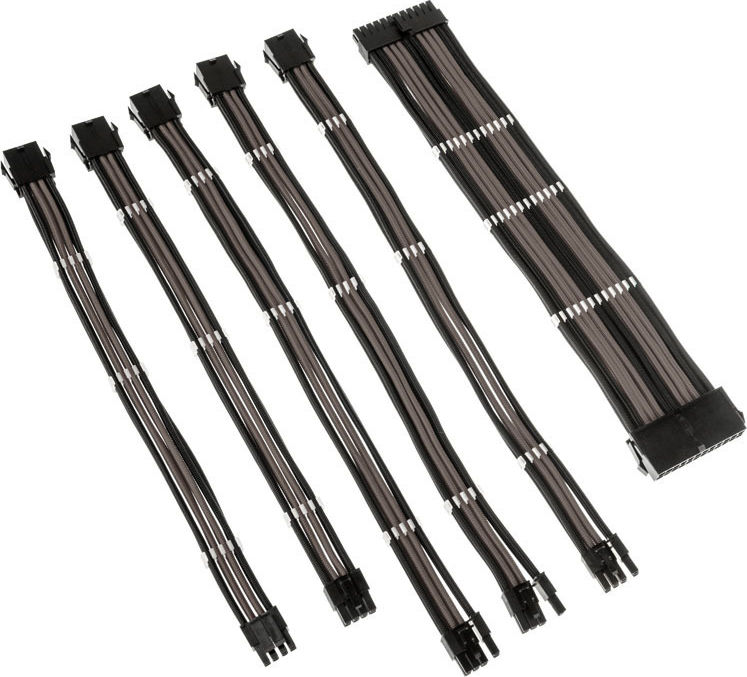 Preview: Kolink Core Adept Braided Cable Extension Kit - Black/Gunmetal