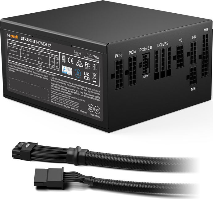 Preview: be quiet! Straight Power 12 Netzteil 80 PLUS Platinum, ATX 3.0, PCIe 5.0 - 750 Watt