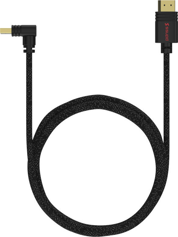 Preview: Ssupd Meshroom DisplayPort 1.4 Kabel - 90 Grad gewinkelt, 8K, 2m, schwarz