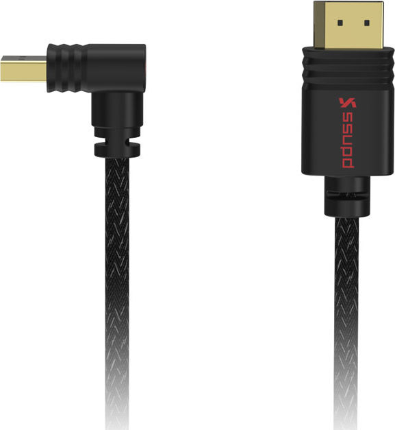 Preview: Ssupd Meshroom DisplayPort 1.4 Kabel - 90 Grad gewinkelt, 8K, 2m, schwarz