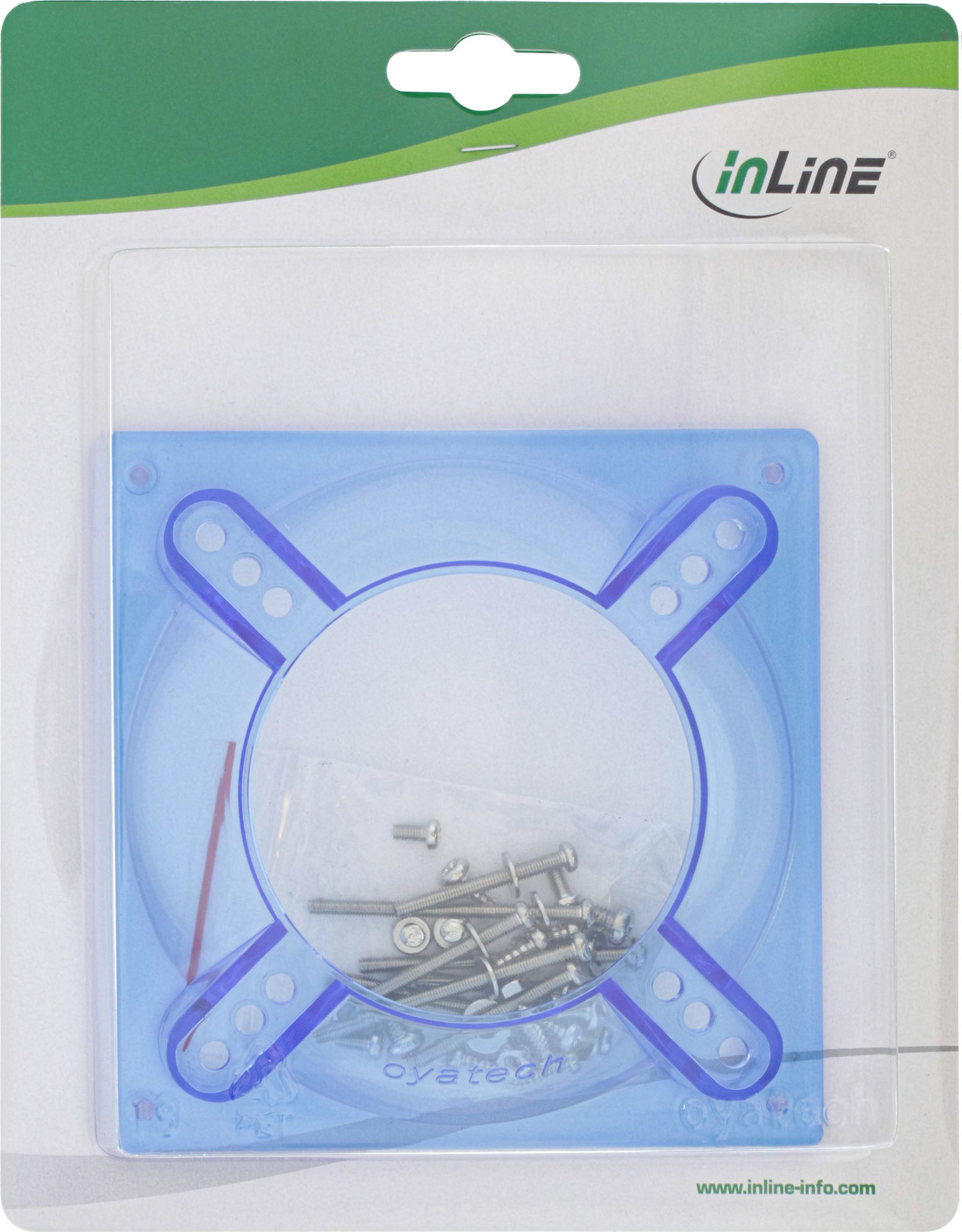 Preview: InLine Lüfteradapter, 120mm auf 70/80/90mm, für CPU-Kühler, Acryl