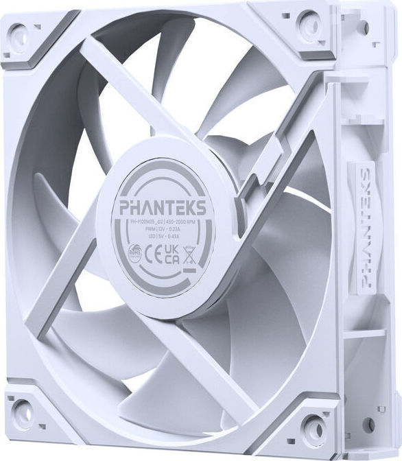 Preview: PHANTEKS M25 Gen2 PWM D-RGB Lüfter, 3er-Pack - Reverse Blade, 120mm, weiß