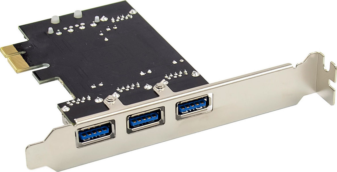 Preview: InLine® PCIe Karte, 3x+1x USB 3.2 Gen.1, Molex kompatibler 4-Pin Stromanschluss