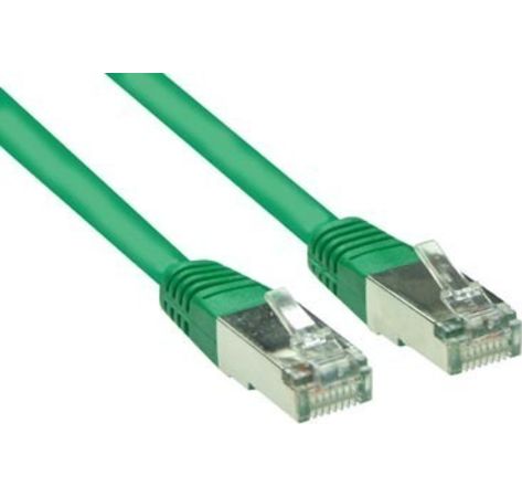 Cat 5e Netzwerkkabel F/UTP RJ 45 - Stecker Folienschirmung grün 2m