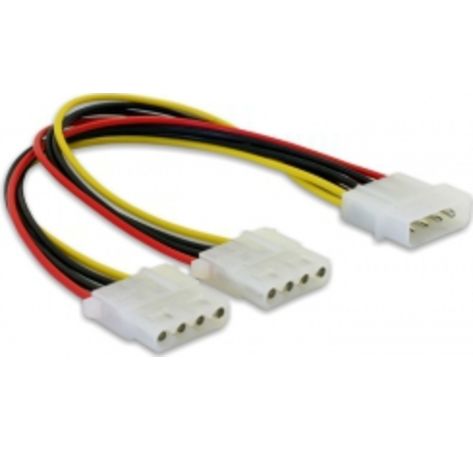 Y-Cable Power > 2x 4pin Molex, Delock [82100]