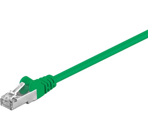 Cat 5e Netzwerkkabel F/UTP RJ 45 - Stecker Folienschirmung grün 2m