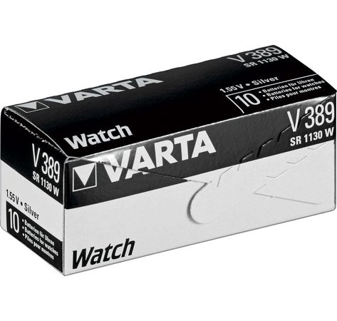 VARTA Watch Knopfzelle Uhrenbatterie Silberoxid V389 SR54 SR1130 SG10 1er Blister