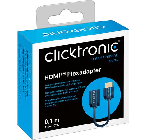 Clicktronic Casual HDMI Flexadapter (für schmale TV-Wandabstände und Ecken, 0,1m)