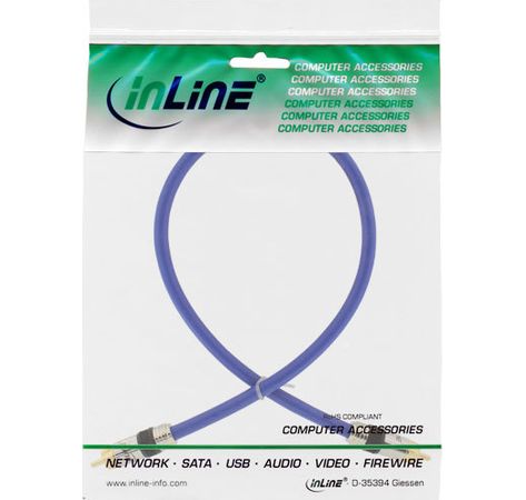 InLine Cinch Kabel, Video&Digi. Audio, Stecker/Stecker, Premium, blau, 15m