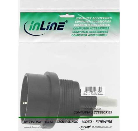 InLine Netz Adapter USA St->Schutzkontakt Bu schwarz