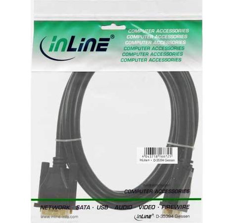 InLine DVI-D Anschlusskabel Premium digital 24+1 Stecker/Stecker DualLink 3m