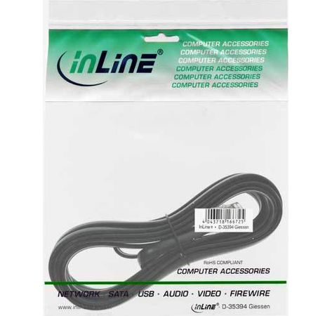 InLine Modularkabel RJ12, Stecker / Stecker, 6adrig, 6P6C, 3m