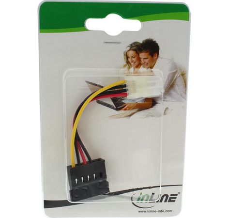 InLine SATA Stromadapterkabel 1x3,5" Buchse an 15pol SATA Stecker mit Lasche