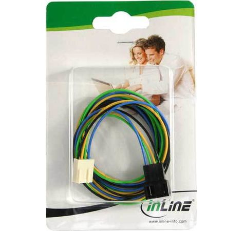 InLine Lüfterkabel Verlängerung PWM 4pol Molex Stecker / Buchse 0,7m