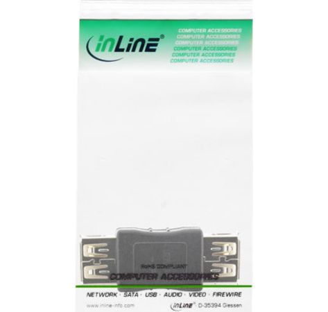 InLine USB 2.0 Adapter USB A Bu->USB A Bu schwarz