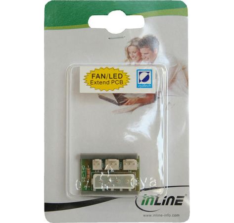 InLine Lüfter Power Adapterplatine, 1x 13,34cm (5,25") zu 2x Lüfter