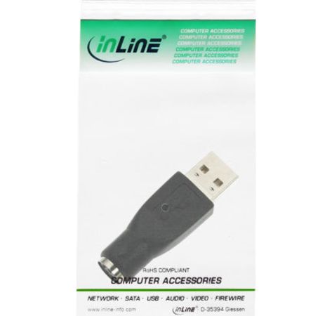 InLine USB PS/2 Adapter Stecker A auf PS/2 Buchse