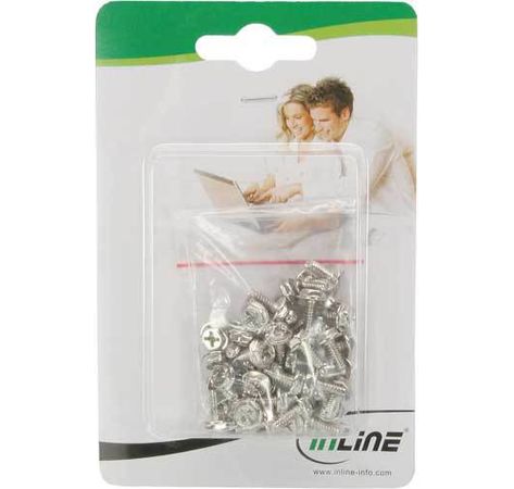InLine® Schraubenset, für Festplatten, lange Ausführung 8mm, 50-teilig