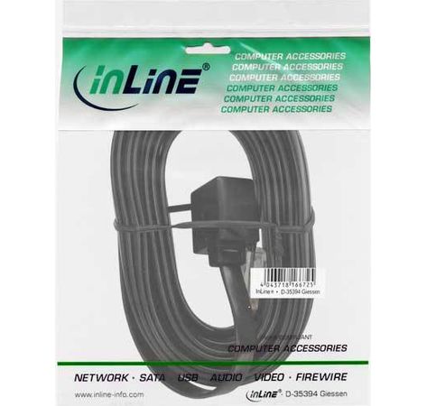 InLine® ISDN-Verlängerung, RJ45 (8P8C) Stecker / Buchse, 3m