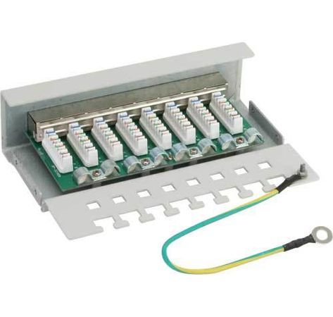 InLine® Patchfeld Cat.6, 8-fach, Desktop, beige