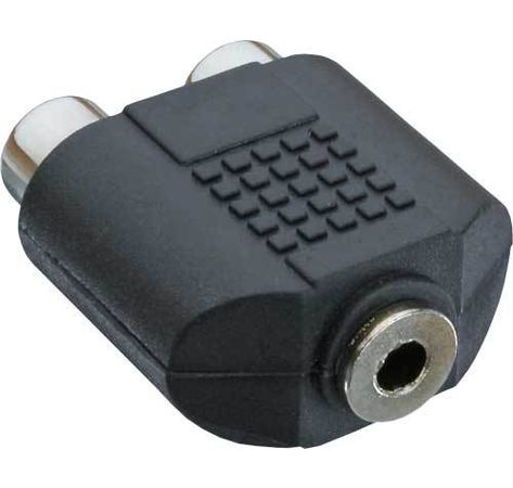 InLine Audio Adapter 3,5mm Klinke Bu Stereo->2x Cinch Bu schwarz