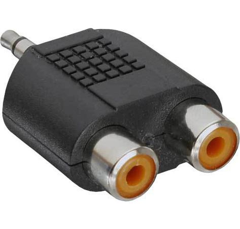 InLine Audio Adapter 3,5mm Klinke St->2x Cinch Bu Stereo schwarz