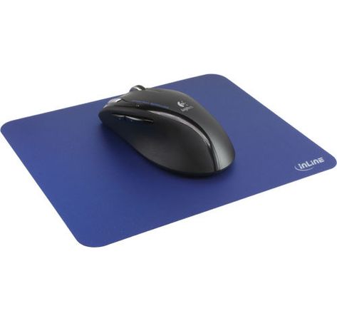 InLine Maus-Pad Laser ultradünn 220x180x0,4mm blau