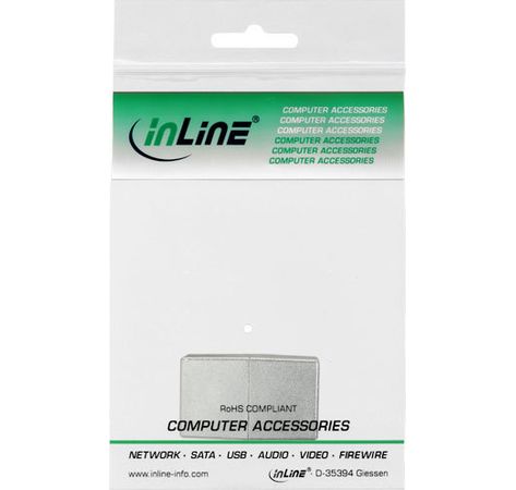 InLine Cat 5 Patchkabelkupplung 2x RJ45 Buchse metallisiert geschirmt