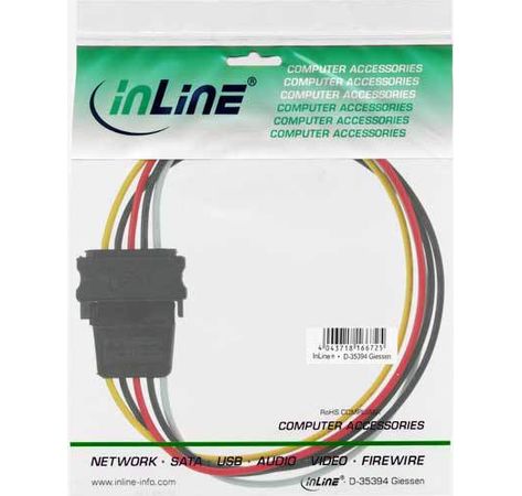 InLine Strom Verlängerung intern SATA Stecker / Buchse 0,3m