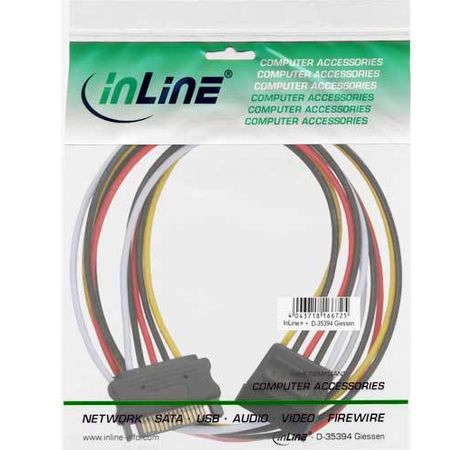 InLine Strom Verlängerung intern SATA Stecker / Buchse 0,5m