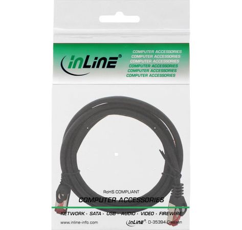InLine Patchkabel, S/FTP (PiMf), Cat.6, halogenfrei, schwarz, 3m