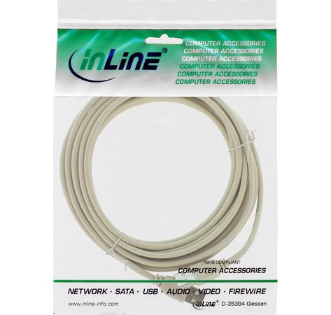 InLine USB 2.0 Kabel A an A beige 5m