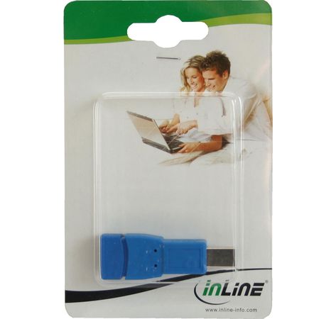InLine USB 3.0 Adapter USB A Bu->USB B St blau