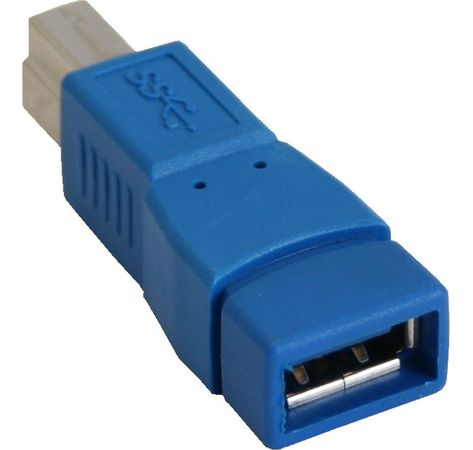 InLine USB 3.0 Adapter USB A Bu->USB B St blau