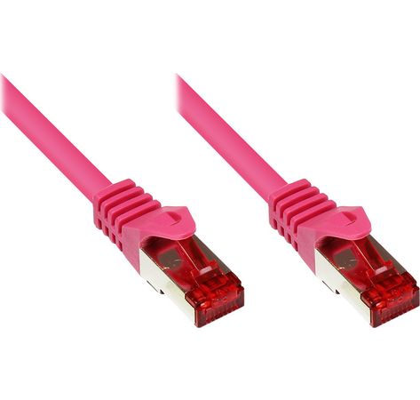 Cat. 6 Patchkabel, SSTP/PiMF, PVC, 250MHz, 5m, magenta